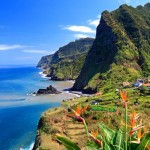 Steilküste bei Boaventura, Nordküste, Insel Madeira, Portugal
